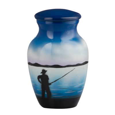 Gravure Craft Painted Fisherman Keepsake  KS-7129