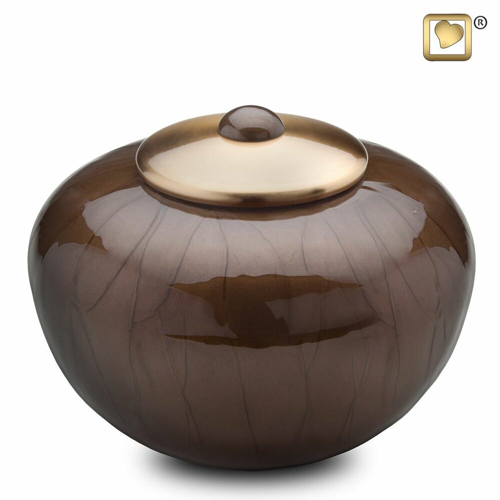 Commemorate Simplicity Bronze Round Urn  - A531