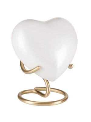 Joyal & Allard White Keepsake Heart - 02263