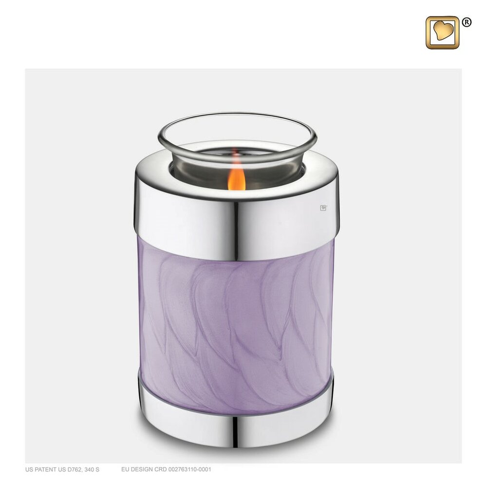 Commemorate Pearl Lavender Tealight Urn