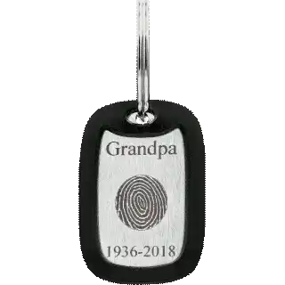 Eternity's Touch Stainless Steel Memory Tag with Rubber Silencer