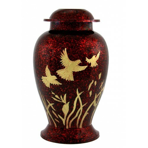 Gajmoti Birds in Flight Red Keepsake 99405