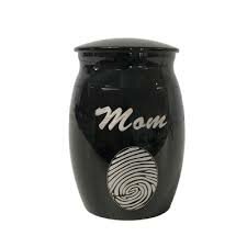 Life Expressions Mini Keepsake Urn-Black MKUB-151