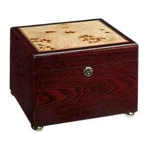 Gravure Craft Burled Chest Elm Inlay w/key