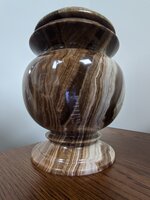 Brown Marble Stone Urn - WIN003
