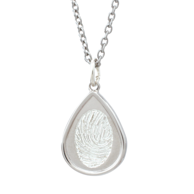 Life Expressions Silver Indented Teardrop