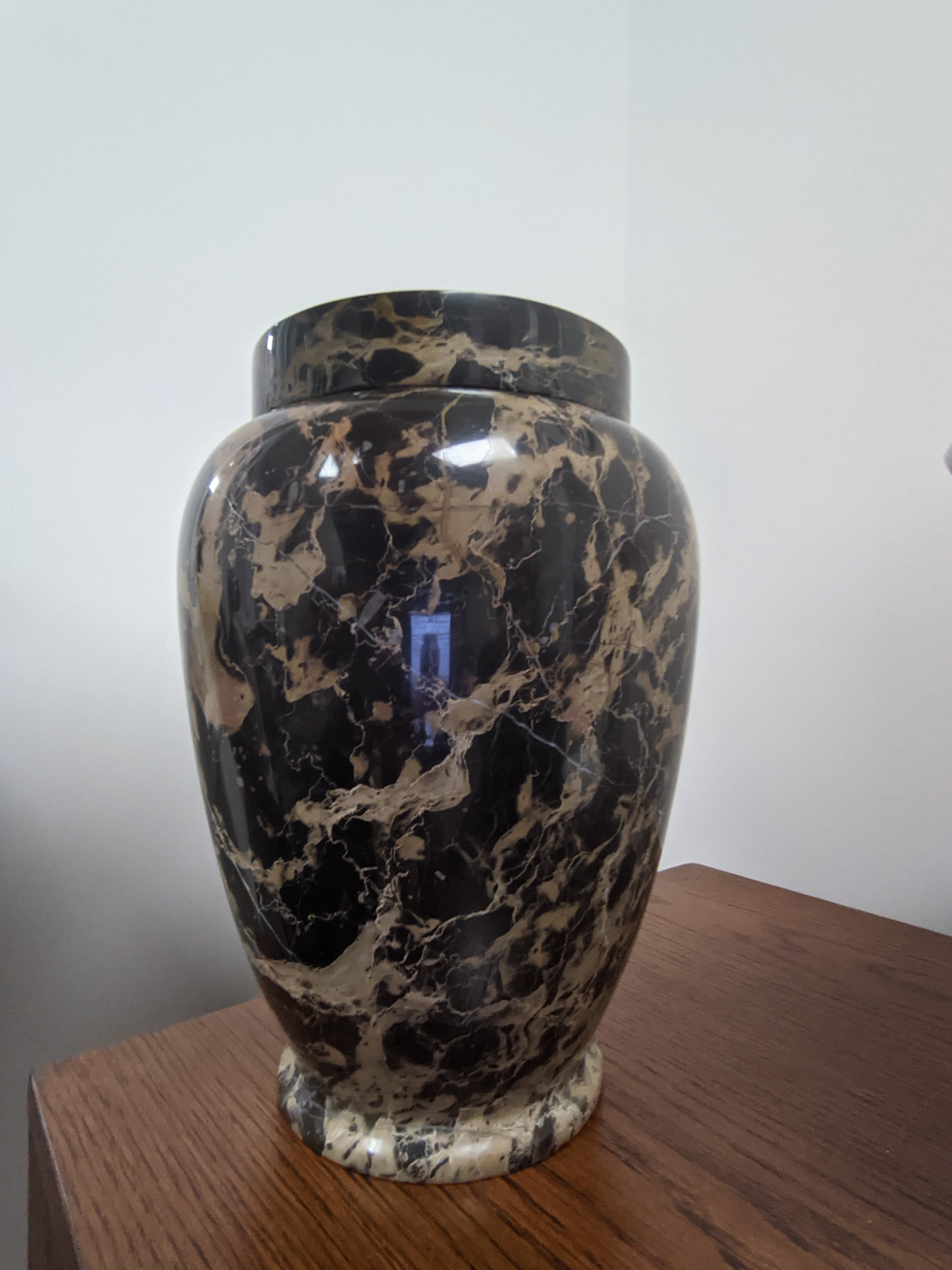 Black and Brown Stone Urn
$350.00
