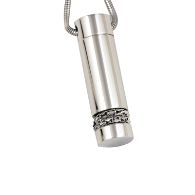 Gravure Craft Stainless Steel Cylinder Pendant